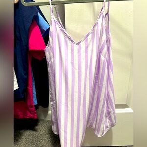 Purple and white tank